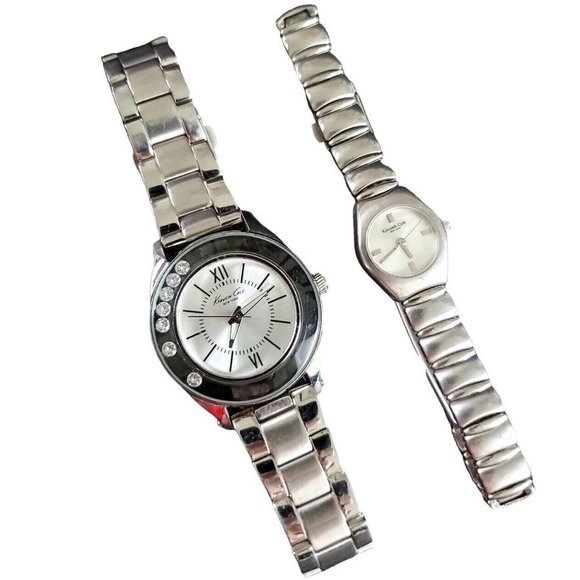 KENNETH Cole New York Ladies Stainless Steel Crystal Women's Watch Lot of 2 - Picture 2 of 9